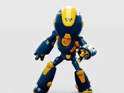 TOY BOT HUMOND  RIGGED 3D model