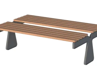 City Bench 14 Low-poly 3D model