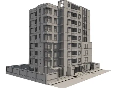 Apartment building 17 3D model