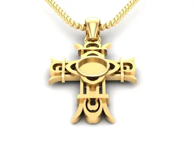 Light Gold Cross New Design  CP 21 3D print model