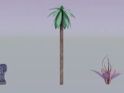 Collection of 3D environment assets Low-poly 3D model