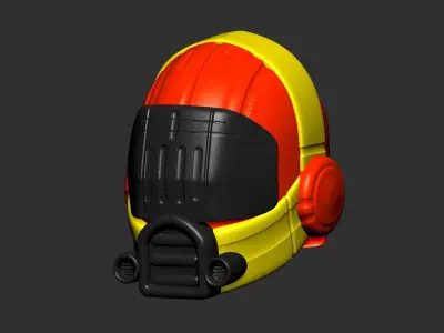 helmet high poly sculpt 3d printable ver 7 3D model 3D model 92