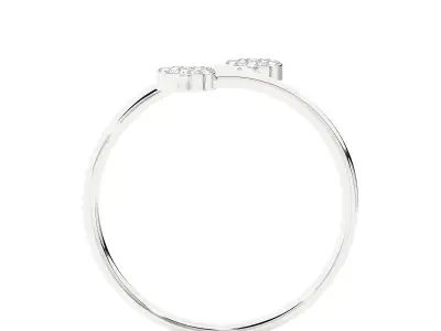 Light Minimalist Diamond Ring 3D print model 3