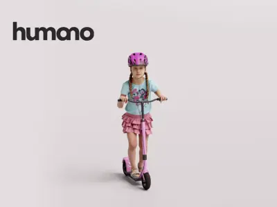Humano Playing Kid 1008 3D model