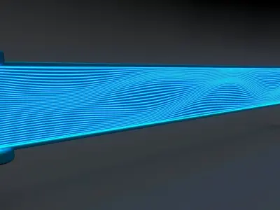 Futuristic LED Hologram Neon Banner Sign Low-poly 3D model