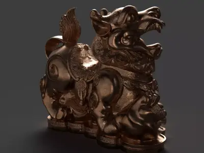 Chinese Zodiac Beast Figure  3D model