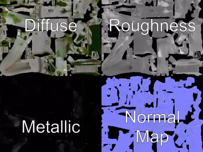 Ancient Stone Castle model pack Low-poly 3D model