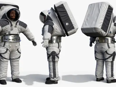  NASA Astronauts Rigged for Cinema 4D Collection 
