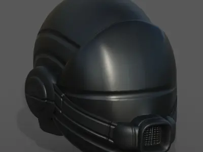 Gas mask helmet scifi fantasy armor hats military Low-poly  Low-poly 3D model