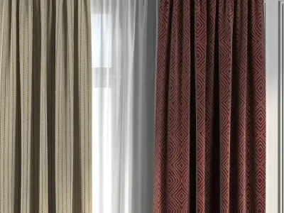 Curtain Set 175 3D model