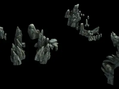 Magic Palace - mountain gravel 07 3D model