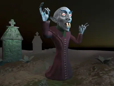 Nosferatu Caricature Low-poly 3D model