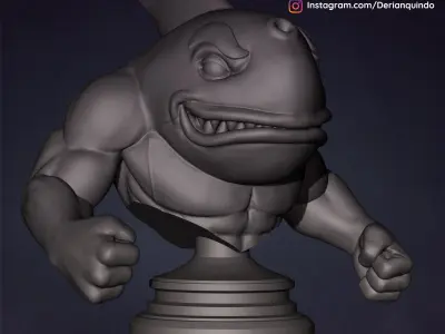 Street Sharks Bust Collection 3D Model Pack