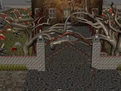 Horror game kit 3D model