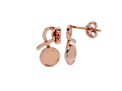 Light Minimalist Diamond Earrings 3D print model shop