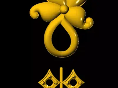  Tops earrings 3D print model