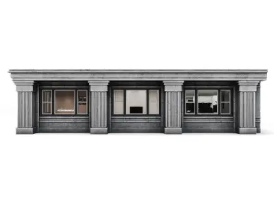 Tenement Building Top Floor Low-poly 3D model