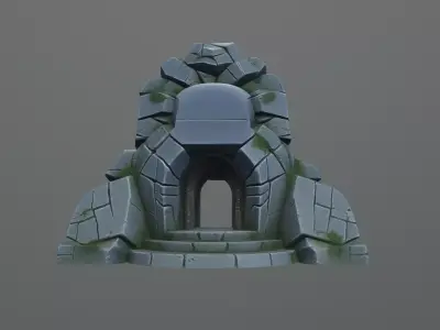 skull cave 3D model