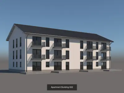 Apartment Building Collection 3D Model Pack