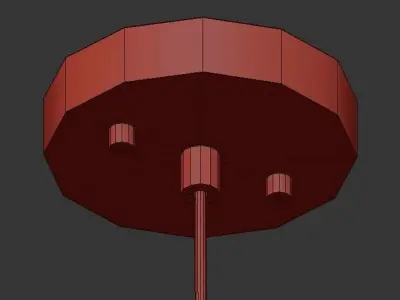 Black Globe Pendant 3D model