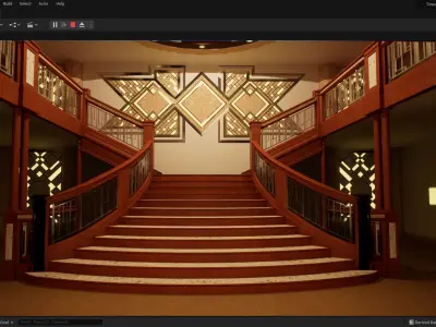 Tower - Rooftop and Inside - 3 floors Low-poly 3D model