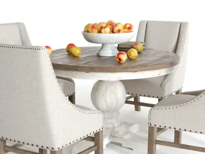 Curations Limited - Trestle Vintage light table set 3D model