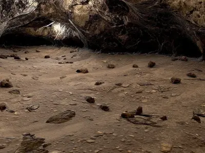 Cave Long Low-poly 3D model