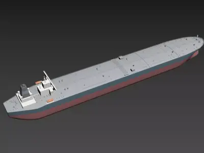 Large Crude Carrier Oil Tanker 3D Model 3D model