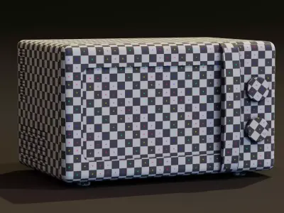 Microwave A1 Game-Ready Low-poly 3D model