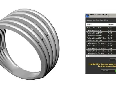 Jewelry ring 225 3D print model