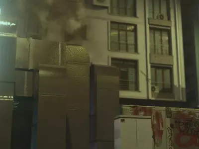 Street Theme Environment Low Poly 3D model