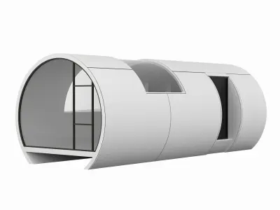 Tubular Outdoor Cabin 3D model