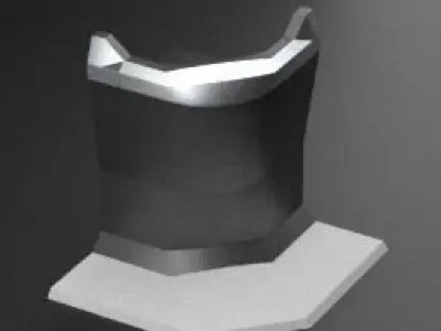 Modular Fort Walls Low-poly 3D model