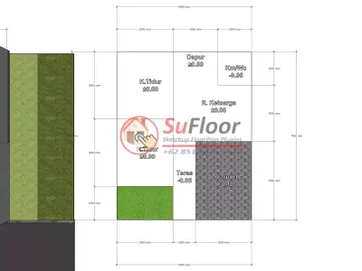 House 7x6m code 553 - Sketchup 3D model 3D model 3D model