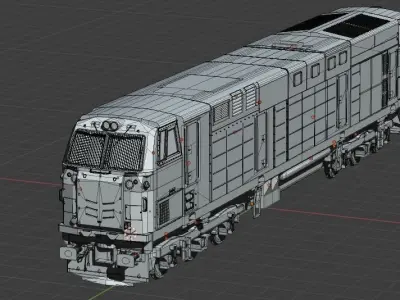 GE ES30ACI Locomotive Low-poly 3D model