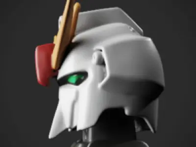 Bust Gundam Mecha 3D print model