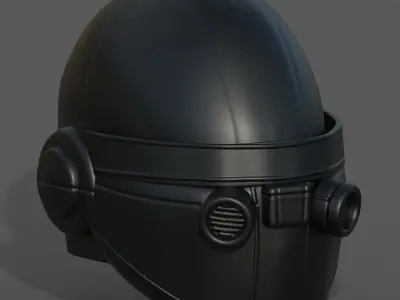 Helmet scifi military combat 3d model low  Low-poly 3D model purchase