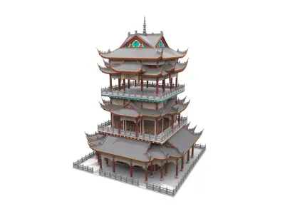 Chinese architecture 3D model