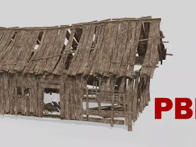 Thatch Hut House 08 For Games and Films 3D Model Low-poly 3D model