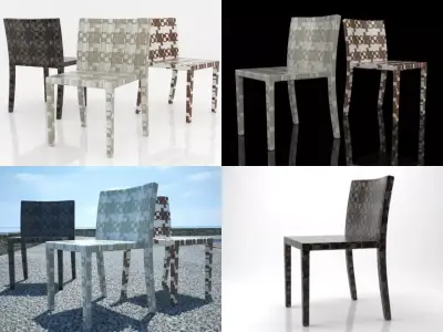 Cape West dining chair 3D model