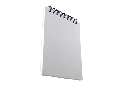 Notebook Pad With Spiral v2 002 Low-poly 3D model