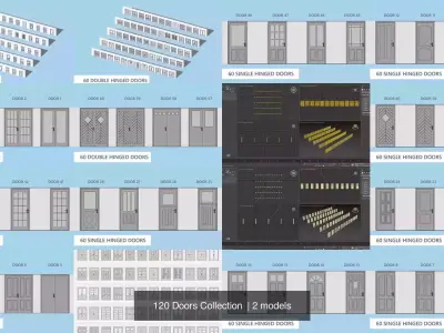 120 Doors Collection  3D Model Pack
