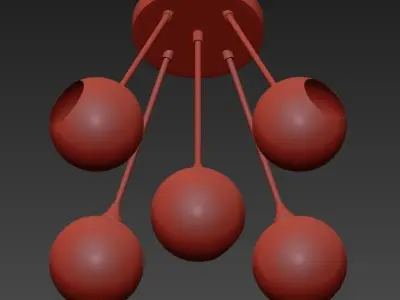 Ballroom Molecule Gold 3D model