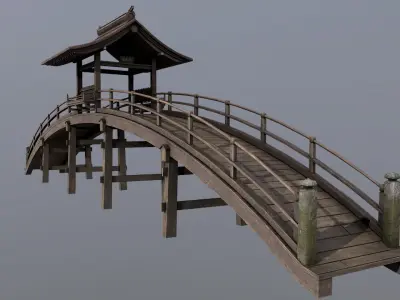 Rinzai Zen Bridge Low-poly 3D model