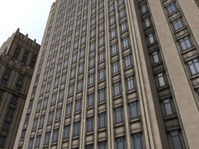 Moscow Foreign Office Low-poly 3D model