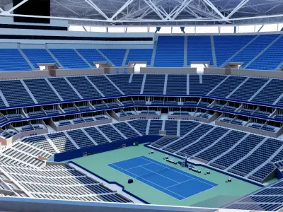 Arthur Ashe Stadium - US Open New York 3D model