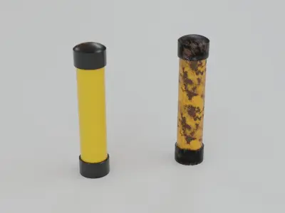 Bollards Pack Low-poly 3D model