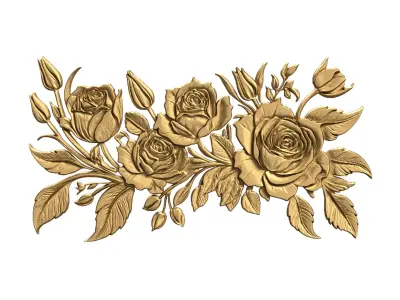  decor set Roses wall mural 50  3D print model purchase