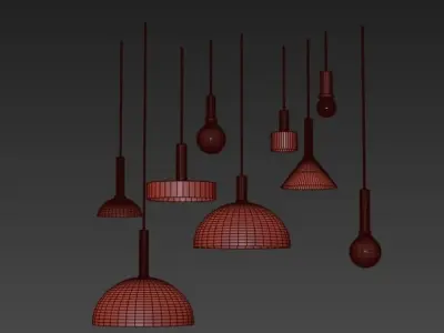 Socket Pendant High 3D model purchase