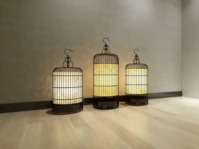 Bird Cage Lighting Low-poly 3D model